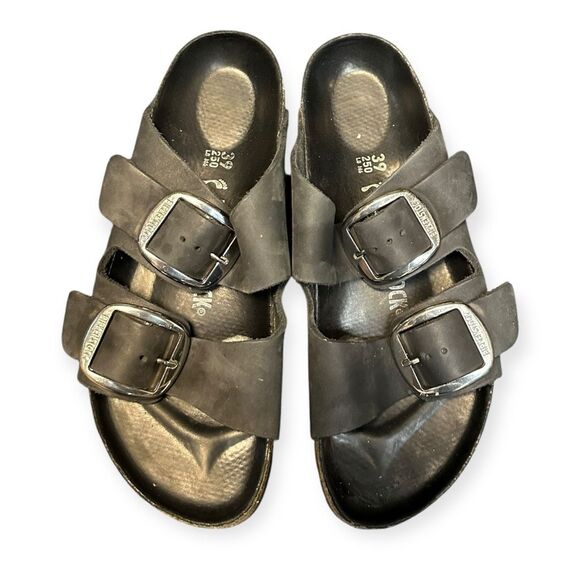 BIRKENSTOCK Women’s Black Arizona Double Buckle Sandals Size 8–8.5 or EU 39 - Picture 6 of 8